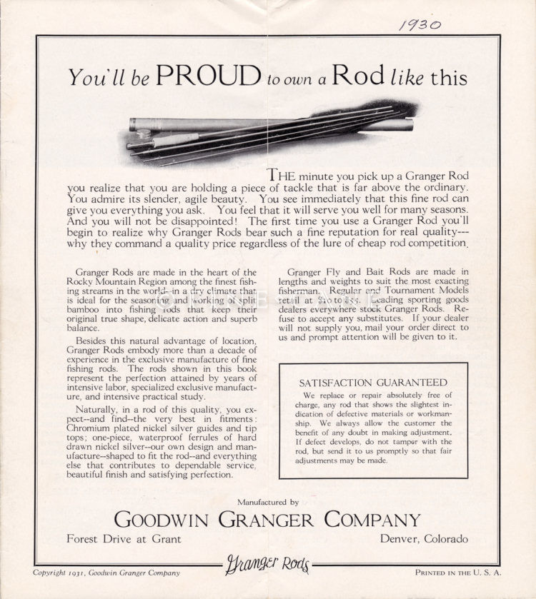 1931 Goodwin Granger Catalog p1