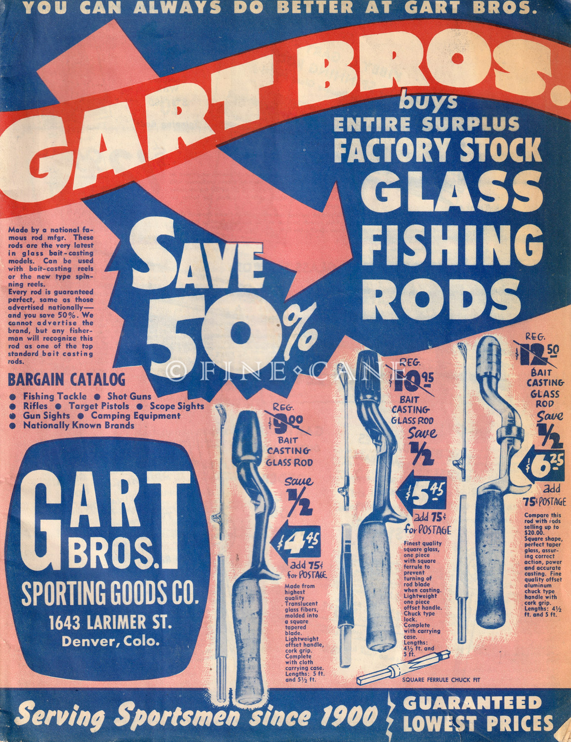 1952 Gart Bros Catalog Cover